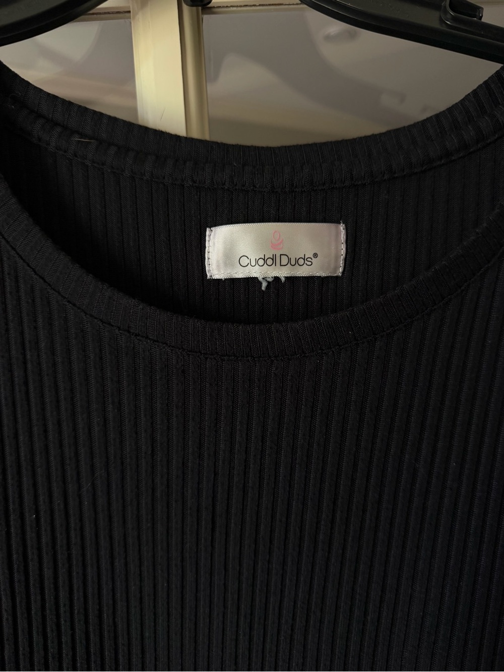 2X Cuddl Duds Black Ribbed 3 Piece Lounge Set Cardigan Tank Pants Soft Cozy - Picture 3 of 5